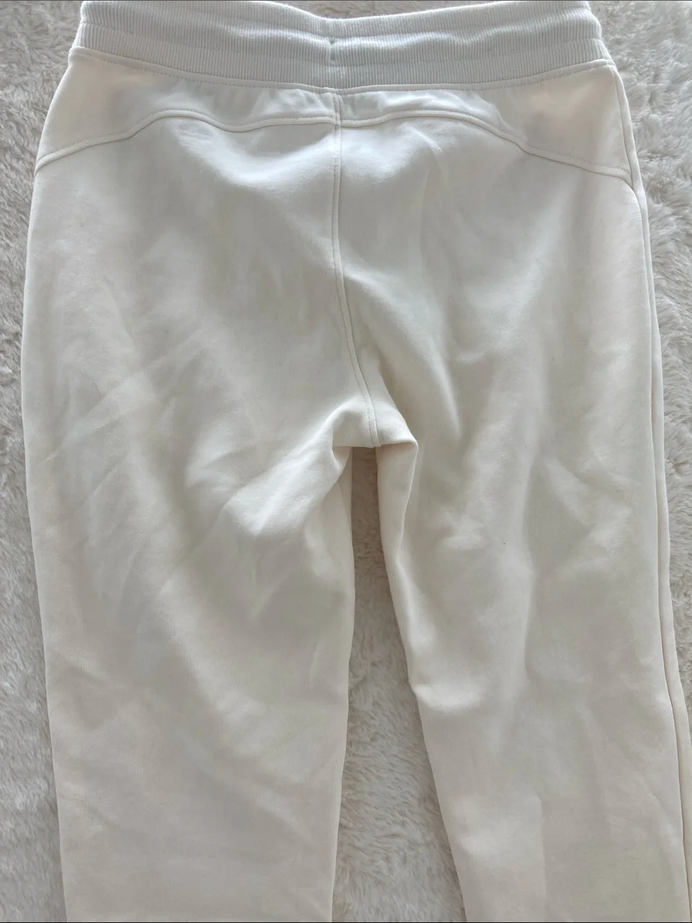 SALE! Old Navy Girls Cream Drawstring Jogger Sweatpants w/ Zip Pockets L 10-12